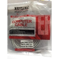 NETLINE 5M LAN CABLE 5 meter LAN CABLE/ 5 cat Lan Cable/