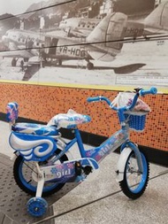 實拍相-14吋兒童單車elsa款 藍／粉色  478元  包安裝／包送貨 另12吋428元／16寸528元／18寸578元 bbcwpbike bike