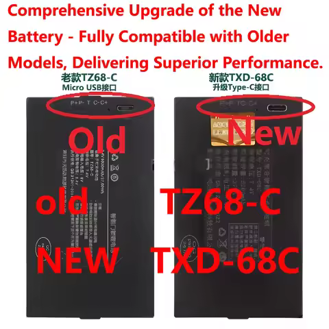 Newest 5000mAh TXD-68C Smart Door Lock Battery Fully Compatible with Older TZ68-C Models, Delivering