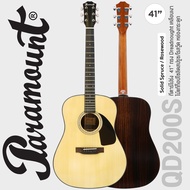 🔥Clearance Sale🔥 Paramount QD200S กีตาร์โปร่ง 41 นิ้ว อย่างดี ทรง Dreadnought Acoustic Guitar ** Pre