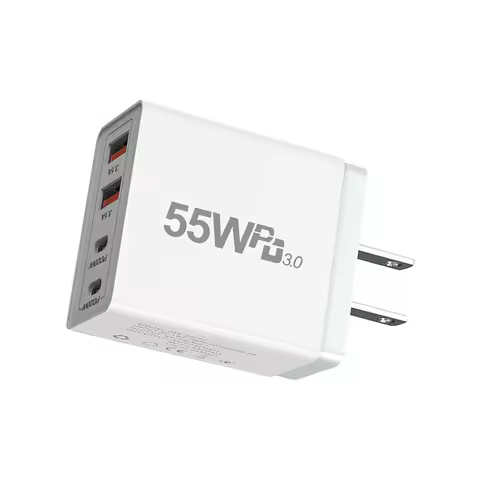 55W AU EU UK US Plug Fast USB Charger Type C Charger for Redmi iPhone Samsung SmartPhone Quick Charg