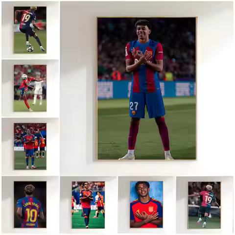 rising athlete Lamine Yamal Poster Premium Wall Decor Modern Home Poster Unframed