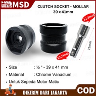 CLUTCH DOUBLE SOCKET 39 X 41 mm KUNCI SOK CVT MOTOR MATIC 1/2 INCH