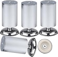 4PCS Round Cabinet Feet Adjustable Round Legs Furniture Legs Aluminum Alloy Sofa Feet with Screws fo