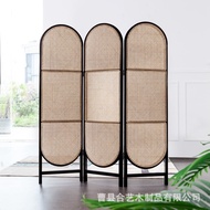 Supply Rattan Folding Screen Mobile Screen Folding Decorative Partition Entrance Hotel Living Room O