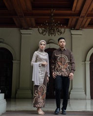 Hanna Series Set Kebaya Tunik Brukat Wisuda Baju Pasangan Muda Tunangan Lamaran Kondangan Bridesmaid