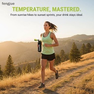 fengjue Stainless Steel Reusable Water Bottle 500ml Double Wall Insulated Thermal Thermos Cup for Cy