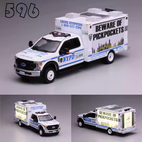 596 1:64 The NYPD Publicity Vehicle in The US Police Force Model F550 Can Be Equipped with Lights Ca