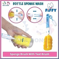 Fiffy sponge bottle brush & Teat brush (berus botol susu&berus puting)