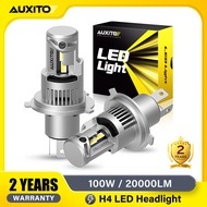 AUXITO 2PCS Q16 H4 ไฟหน้า LED 100W 20000LM สำหรับรถยนต์กันน้ำ H4 9003 HB2 หลอดไฟหน้ารถยนต์ 6000K ขาว