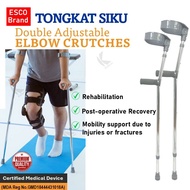 (2 PC) Esco Tongkat Siku/Double Adjustable Elbow Crutches Adult-Aluminium
