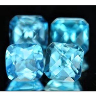 Swiss Blue Topaz 4.95 Carat 4pcs 6.2mm (0479)