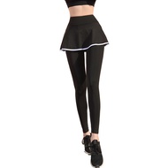 Sports Skort Yoga Fitness Golf Tennis Running Underneath Short Skirt with Long Leggings Women's High Waist Speed Dry Pants