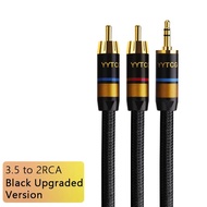YYTCG HiFi Stereo 3.5mm to 2RCA Audio Cable RCA Cable AUX RCA Jack 3.5 Y Splitter for Amplifiers Aud