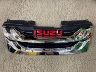 กระจังหน้า ISUZU MU-X mux 2013 2014 2015 สีชุบโครเมี่ยม โลโก้ isuzu สีแดง