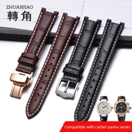 Corner Genuine Leather Strap Substitute Cartier Pasha PAS Cowhide Watch Chain Men Women Notch Watch 