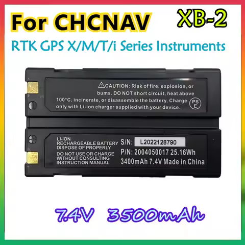 XB-2 GPS Battery 3500mAh 7.4V for CHCNAV RTK GPS X/M/T/i Series Instruments X5 9 10 90 91 93 T3 7 8 
