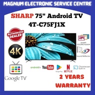 SHARP 75 INCH 4K UHD Google Android TV 4T-C75FJ1X Dolby Atmos , Chromecast built-in , Virtual Remote