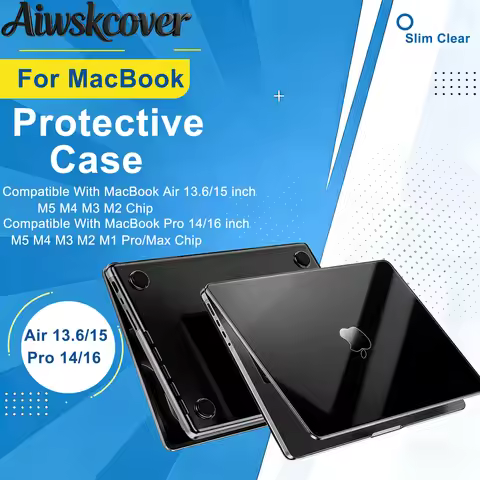 Slim Clear Case For MacBook Air 13.6/15inch M5 M4 M3 M2 Chip 2026-2022, Case For Pro 14/16 inch 2026
