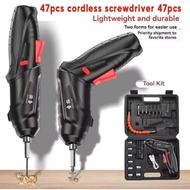 Cordless Screwdriver 4.2V Electric Drill 47pcs Rechargeable Cordless Screwdriver Drill Hand Drill Ba