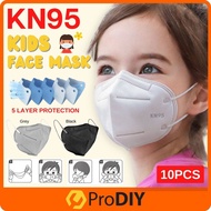 10PCS KN95 Face Kids Mask 5 Ply Layer Anti-fog Strong Protective Mouth Mask Respirator Topeng Penutup Muka
