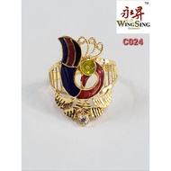 Wing Sing 916 Gold Peacock Fashion Ring / Cincin Fesyen Burung Merak Emas 916 (C024)