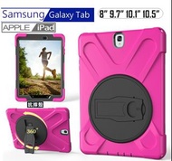 Samsung Galaxy Tab case T810 T815 T510 T515 case三星平板保護套 旋轉支架 兒童防摔保護殼 適用iPad case  Amazon Kindle fire