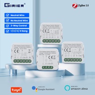 GIRIER Tuya ZigBee Light Switch Module Support 2-way Control Smart Home Hidden DIY Switch 1 2 3 4 Ga