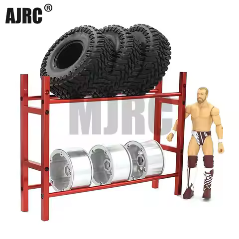 Ajrc 1/10 Rc Crawler Car 1.9 2.2 Inches Wheel Rim Tire Storage Rack For Trax Trx-4 Trx6 Axial Scx10 