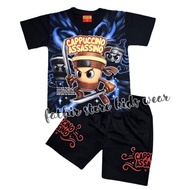 ANOMALI CAPPUCCINO ASSASINO CHILDREN'S CLOTHING SET Baju Budak Lelaki Set Seluar Panjang