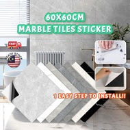 Avahome 60X60CM PVC Marble Tiles Self Adhesive Floor Sticker Lantai Vinyl Flooring Mozek Tikar Getah