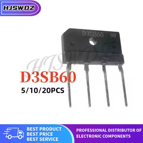 5-20PCS D3SB60 D3SB 60 B60 D3SBA60 bridge stack 3A 600V row bridge flat bridge rectifier Brand New I