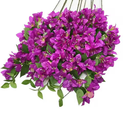 20pcs Silk Climbing Bougainvillea Flower Vine Artificial Bougainvillea Tree Branch