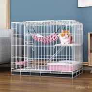 Pet Cage Cat Cage Dog Crate Small Dog Rabbit Cage with Toilet Household Medium Dog Cat Folding Wire Cage