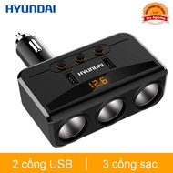 Bộ chia tẩu sạc oto xe hơi hàng hiệu Hyundai kiểu mới cải tiến AHY29