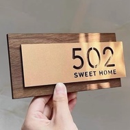 Black gold acrylic unit number signage House CustomisedNumbers Plaques Number Signage Home door numb
