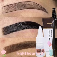 LIGHTHEARTED Eyebrow Dye Tint Kit, 2 in 1 Semi Permanent Eyebrow Cosmetics, Waterproof Brow Enhance 