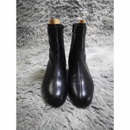 Block Heels Leather Boots