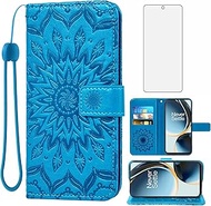 Phone Case for OnePlus Nord N30 5G/CE 3 Lite Wallet with Tempered Glass Screen Protector and Leather