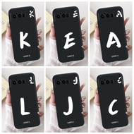 For Google Pixel 6 Pro Pixel6 Lucky Initial Letter Phone Casing Google Pixel 6 6Pro Black Silicone S