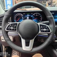 Anti-Slip Hand Stitching Car Steering Wheel Cover Microfiber Leather For Mercedes-Benz S350 GLB GLC 