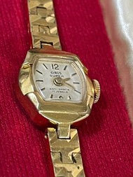 ORIS古董女錶、包金、機械錶、原裝錶盒。