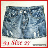 ◬ ◶ ✼ ❡ DENIM SKIRTS ( PRE-LOVE ) SIZE 28 - 32