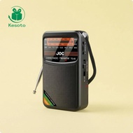 [Kesoto] 3-Band Portable Radio Compact AM/frequency Modulation Shortwave Radio Carrying