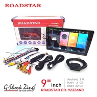 ROADSTAR  เครื่องเล่นติดรถยนต์ จอแอนดรอย์ android Ver.9.0 หน้าจอสัมผัส 9 นิ้ว สเปค 4Core,Ram 2GB,Rom 32GB (แบ่งเล่นได้2หน้าจอ) ROADSTAR รุ่น DR-9232AND