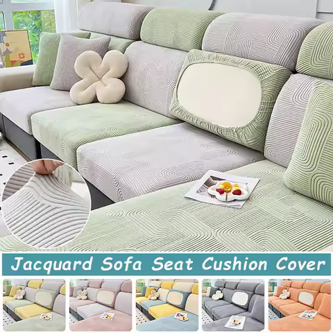 Elastic Sofa Cover Jacquard Polar Fleece Sofa Seat Cushion Cover for Living Room Pet Kids L Shape Co