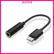 Aur 2 76in Type C to 3 5mm Auditory Adapter Cable Offering Clear Interference Resistant Auditory Sou
