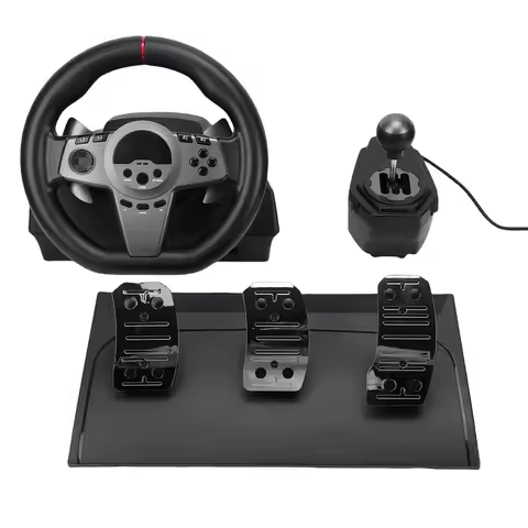 Gaming Racing Wheel Set Fit for Switch Game Console 270° Rotating PC Steering Wheel with Pedals Shif