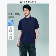 GIORDANO Men Polo Shirts Cooling Box Pleats Polo Shirts Short Sleeve Fashionable Casual Loose Polo S