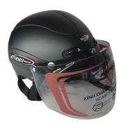 Mũ bảo hiểm nửa đầu GRS A102 kèm kính dài A7 - Vòng đầu 54-57cm